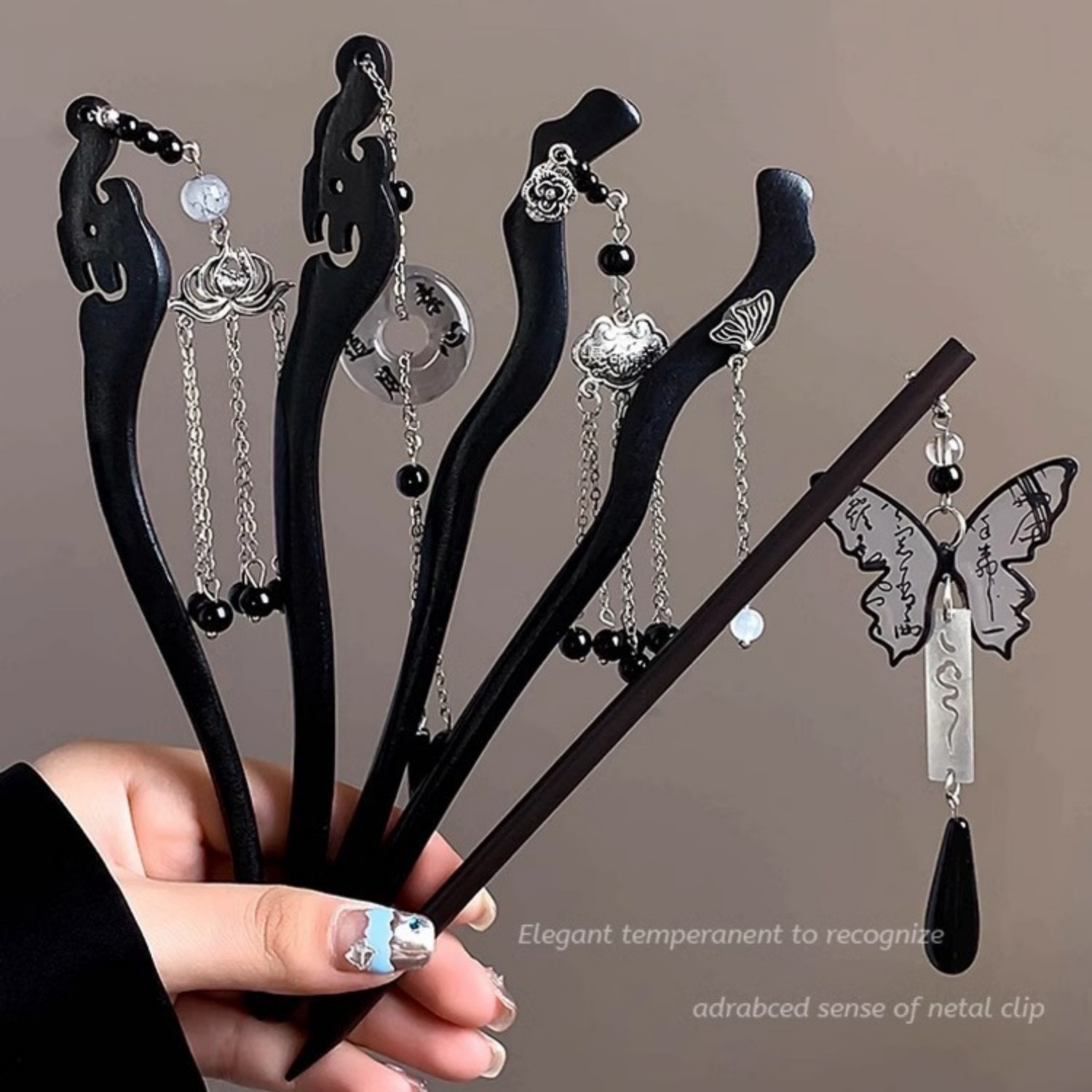 Hair Fork Stick - 여성을위한 가벼운 고급 나무 술 머리핀