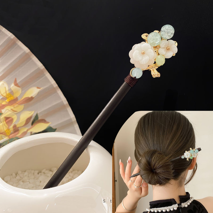 Hair Fork Stick - 중국식 헤어 스틱 스텝 쉐이크 나무