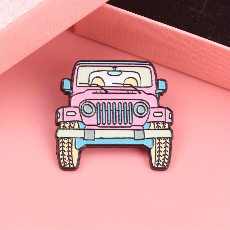Women'S Jeep Accessories - 사랑스러운 핑크색 지프 만화 에나멜 핀