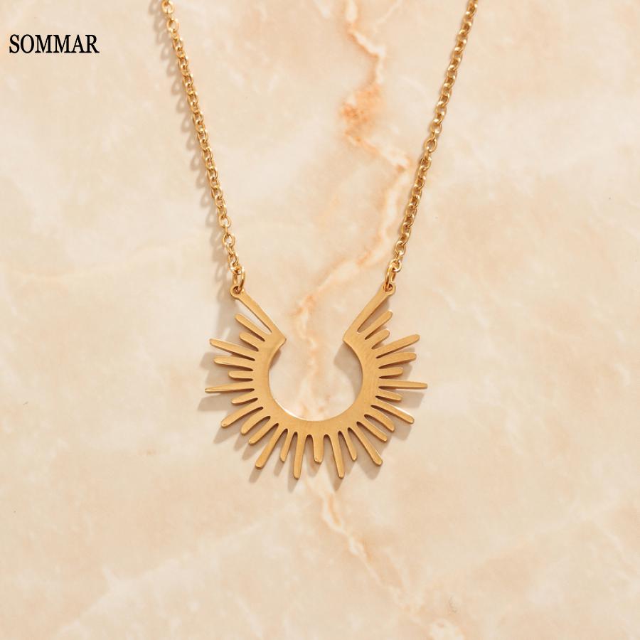 Women Accessories Shop Online - SOMMAR 여성용 금도금 목걸이 및 펜던트,