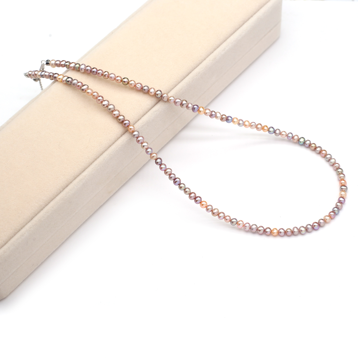 Women Accessories Jewelry - 진짜 천연 담수 진주 목걸이 3-4mm