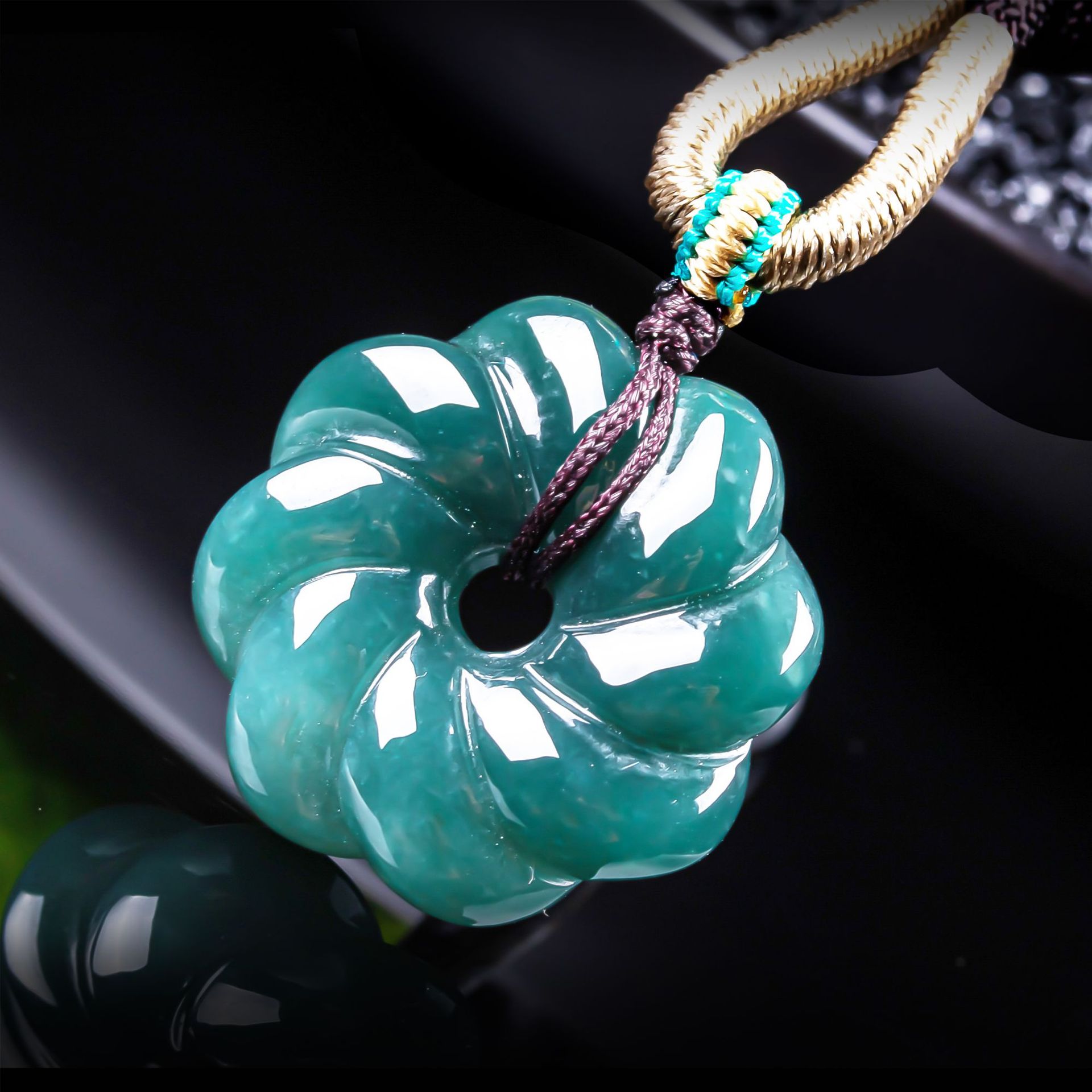 천연 버마산 비취 꽃 모양 펜던트 목걸이 액세서리 보석 - Women Accessories Jewelry 리뷰 및 가격
