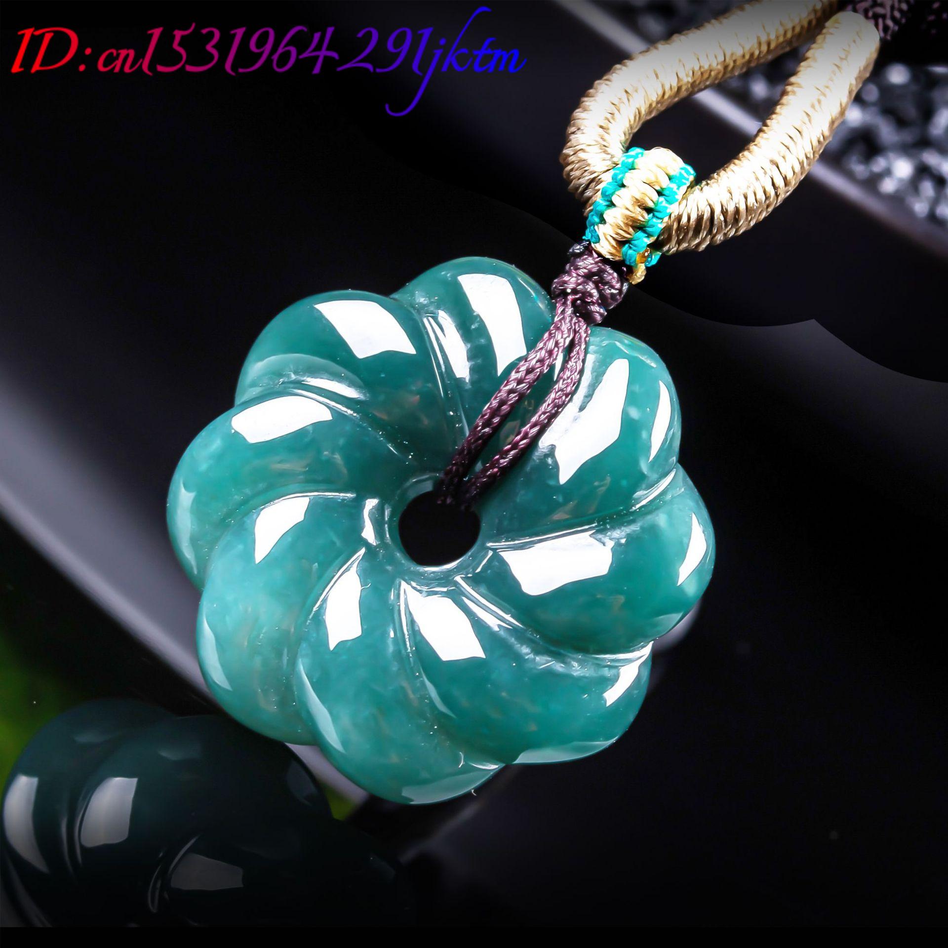 천연 버마산 비취 꽃 모양 펜던트 목걸이 액세서리 보석 - Women Accessories Jewelry 리뷰 및 가격