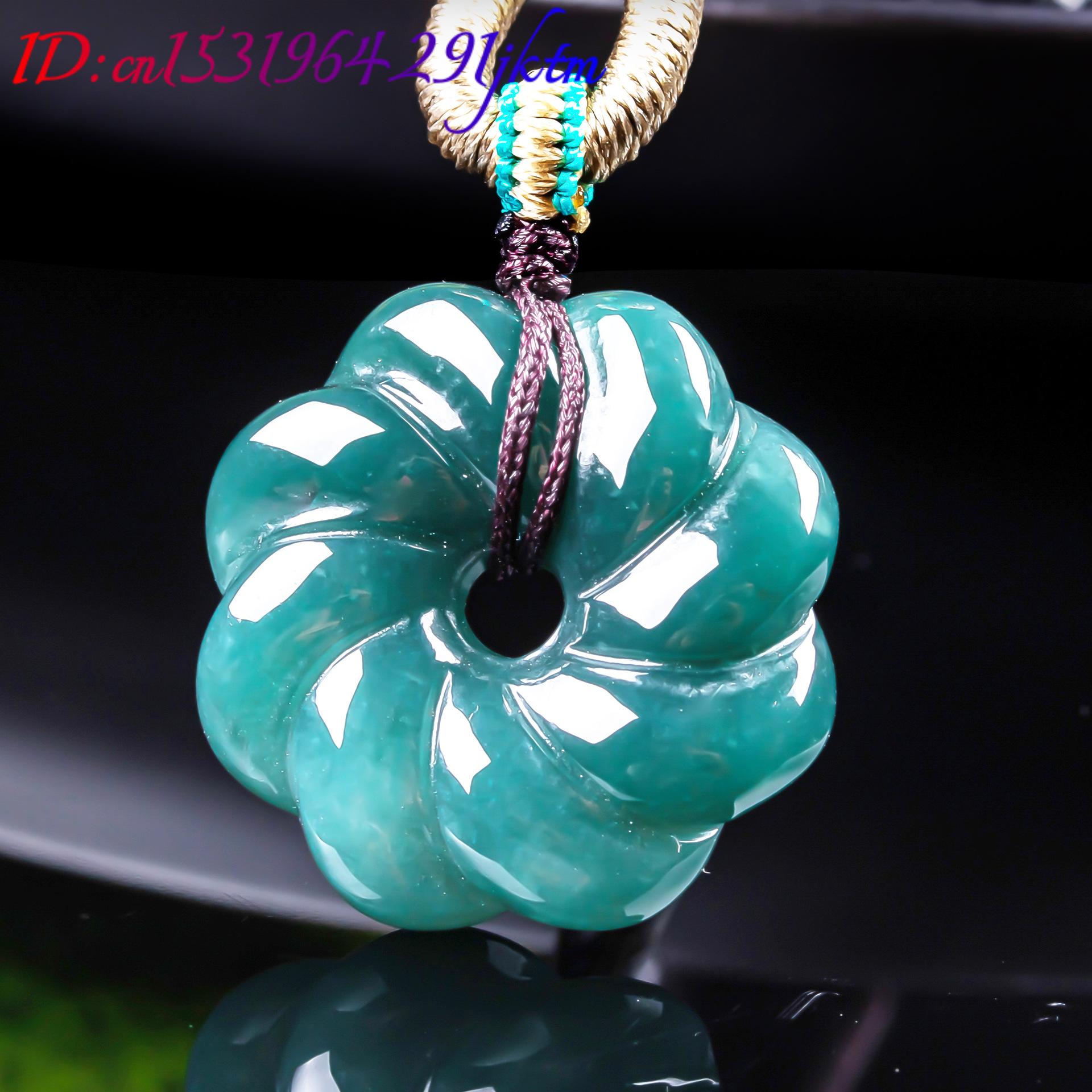 천연 버마산 비취 꽃 모양 펜던트 목걸이 액세서리 보석 - Women Accessories Jewelry 리뷰 및 가격
