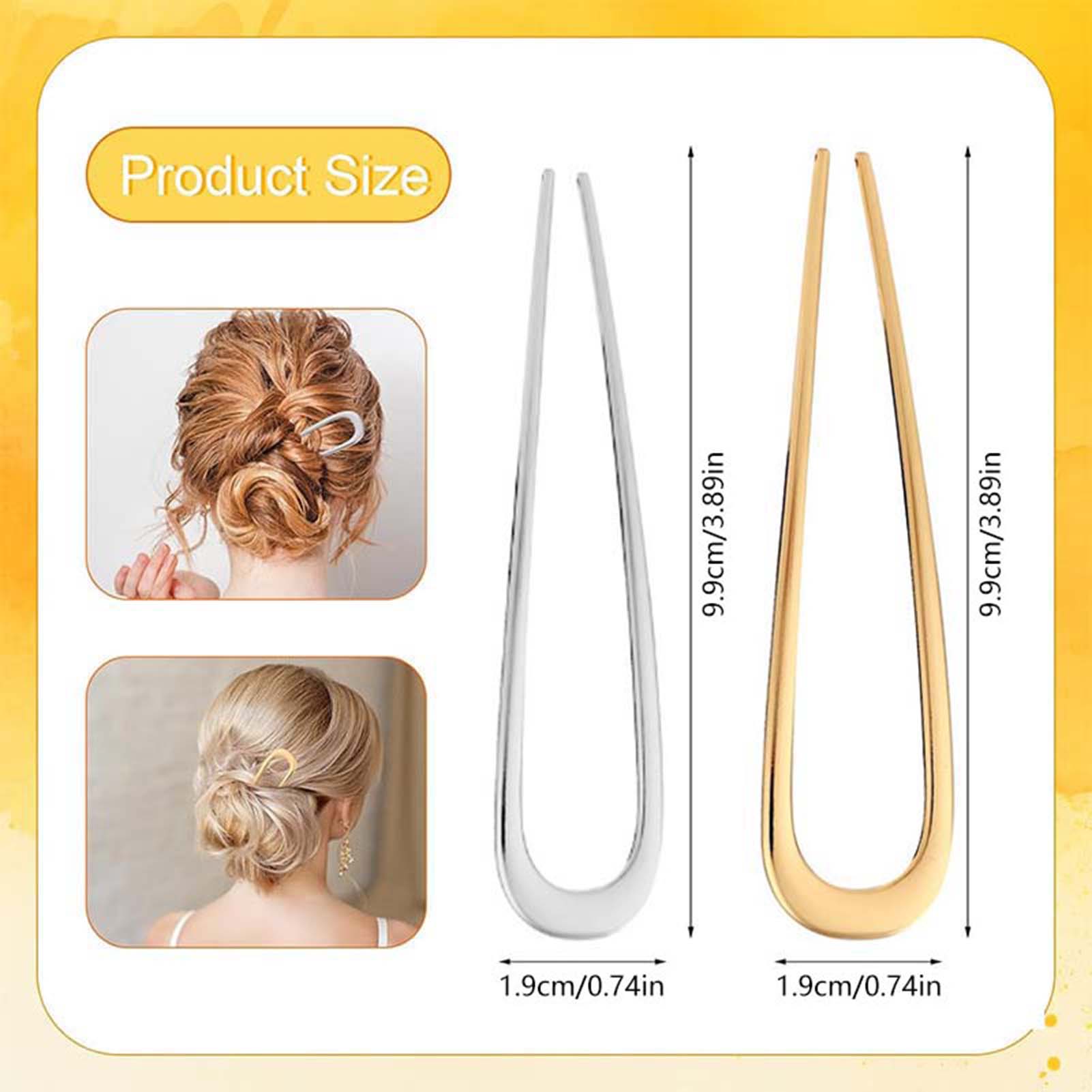 프랑스 U자형 헤어핀 빈티지 메탈 헤어 포크 여성용 두 - Hair Fork Stick 리뷰 및 가격