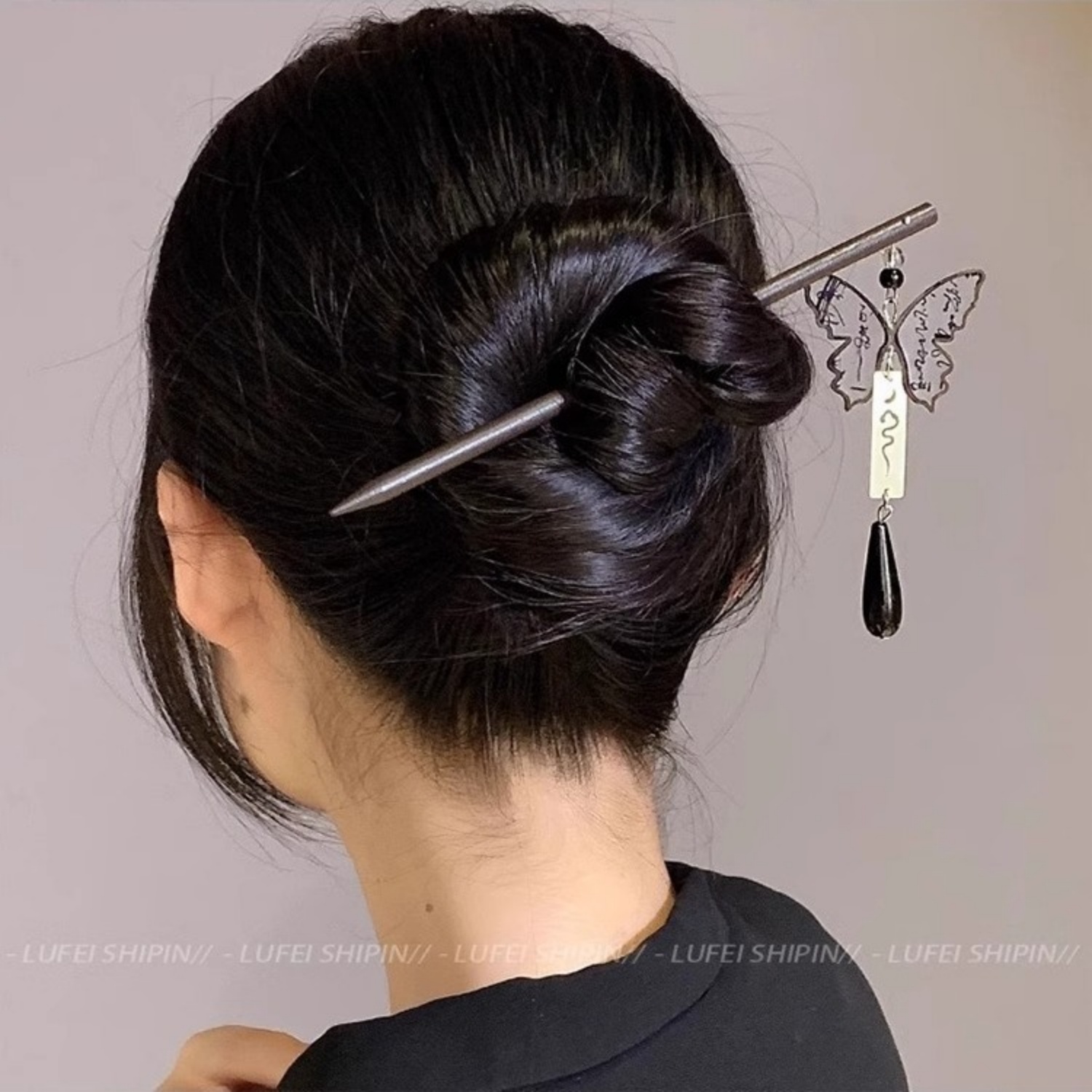 여성을위한 가벼운 고급 나무 술 머리핀 빈티지 잉크 나 - Hair Fork Stick 리뷰 및 가격