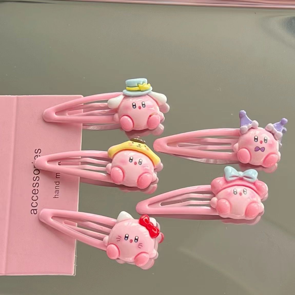 1~10pcs 귀여운 커비 BB 헤어 클립 달콤하고 사 - Women'S Accessories List 리뷰 및 가격