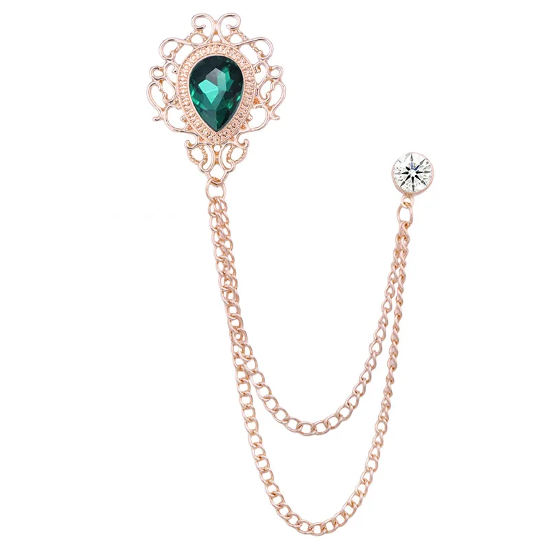 뉴 빈티지 태슬 체인 라인스톤 크리스탈 라펠 핀 - 유 - Women Accessories Jewelry 리뷰 및 가격