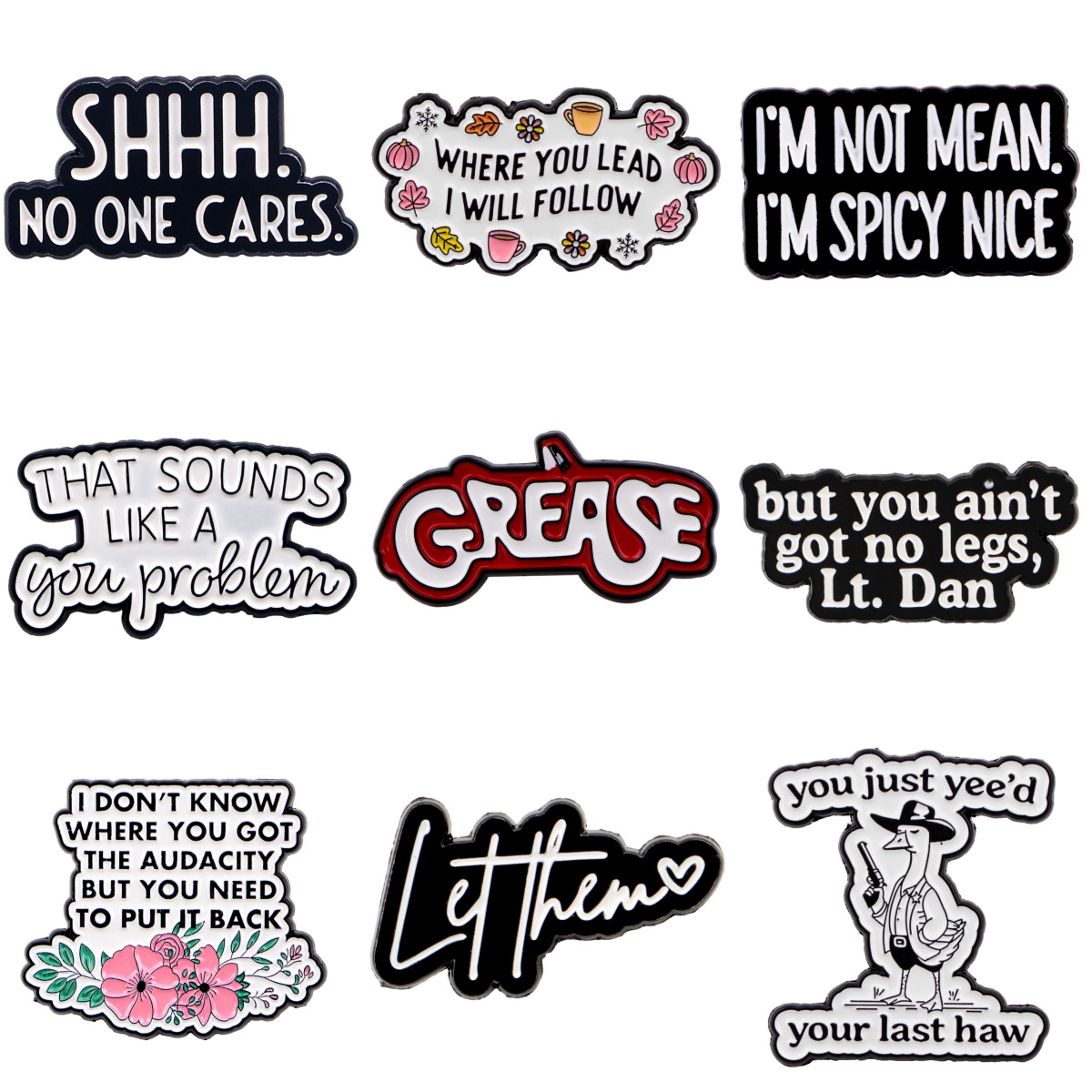 여성용 브로치 레터링 에나멜 핀 명언 메탈 배지 쥬얼리 - Women Accessories Quotes 리뷰 및 가격