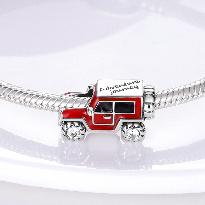 오리지널 925 스털링 실버 참 SUV 레드 지프 차량 - Women'S Jeep Accessories 리뷰 및 가격