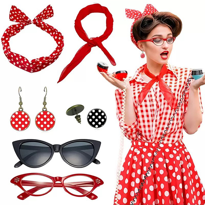 1950년대 멋진 드레스 의상 액세서리 세트 여성 스카 - Women'S Accessories In The 1950S 리뷰 및 가격