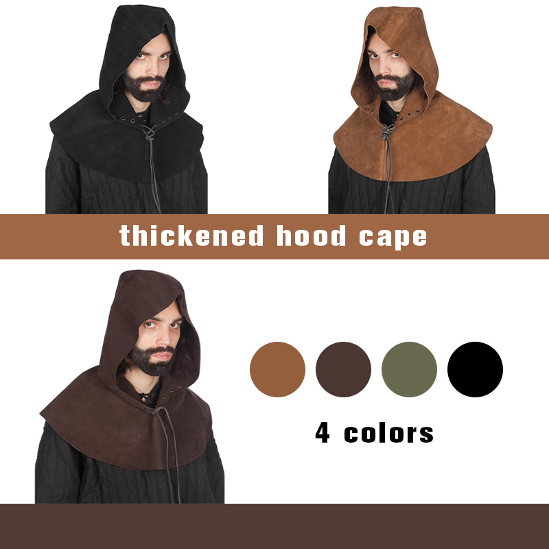 중세 바이킹 후드 망토 PU 가죽 케이프 남성 여성 고 - Women'S Viking Accessories 리뷰 및 가격