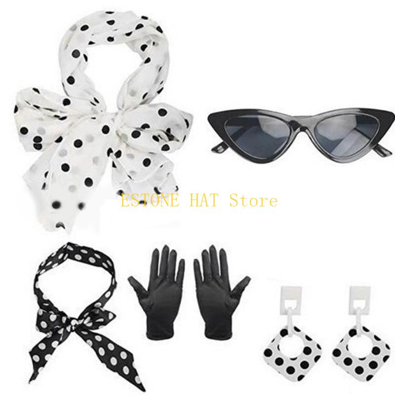 49MF 5피스 로커빌리 액세서리 1950년대 의상 세 - Women'S Accessories In The 1950S 리뷰 및 가격