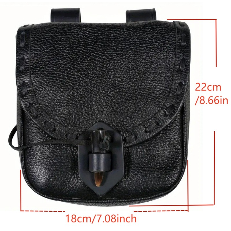 중세 르네상스 스타일 허리 가방, 레트로 PU 가죽 바 - Women'S Viking Accessories 리뷰 및 가격