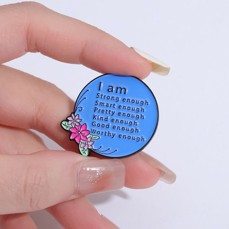 만화 영감을 주는 재미있는 명언 에나멜 라펠 핀, 꽃무 - Women Accessories Quotes 리뷰 및 가격