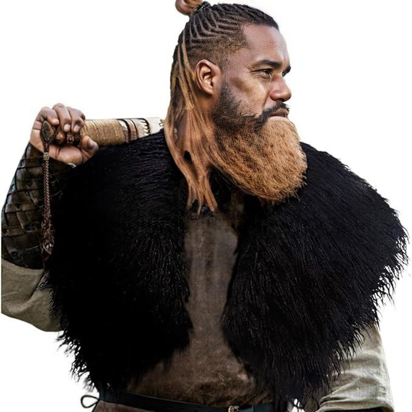 할로윈 모피 칼라 겨울 의류 왕 전사 망토 바이킹 모피 - Women'S Viking Accessories 리뷰 및 가격