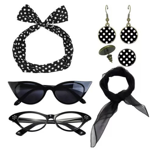 1950년대 레트로 파티 코스프레 의상 고양이 눈 안경 - Women'S Accessories In The 1950S 리뷰 및 가격
