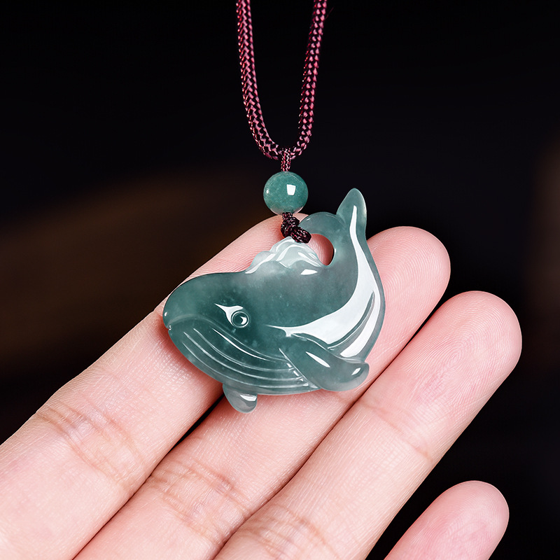천연 버마산 비취 고래 펜던트 목걸이 액세서리 진짜 옥 - Women Accessories Jewelry 리뷰 및 가격