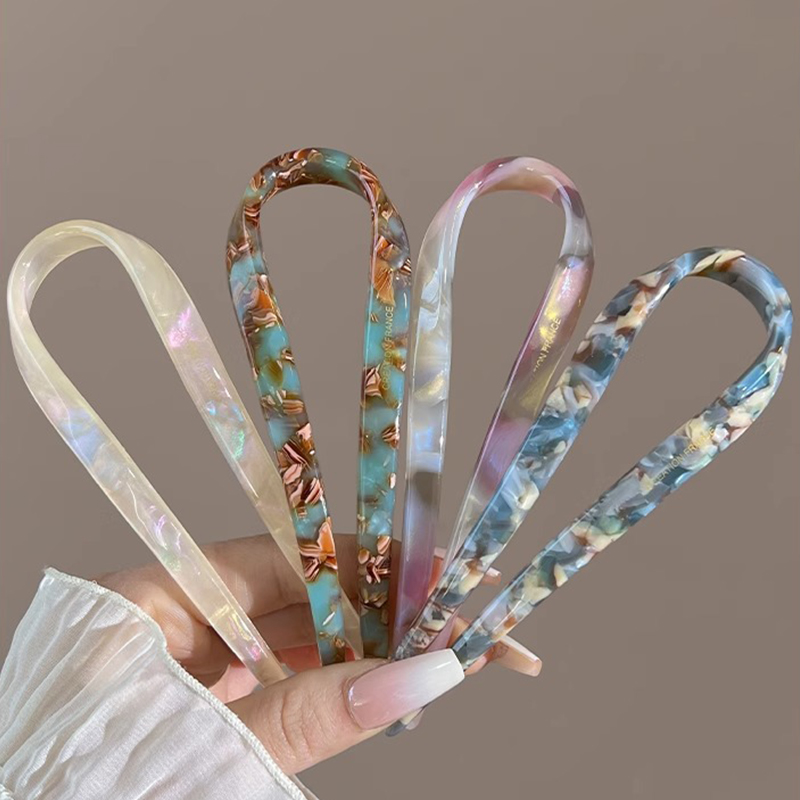 U자형 헤어 스틱 아세테이트 아크릴 헤어 포크 헤어 클 - Hair Fork Stick 리뷰 및 가격