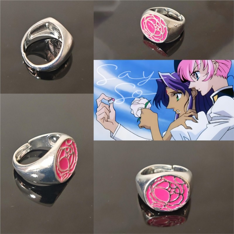 핑크 로즈 링 Tenjou Utena 혁명적인 소녀 U - Women'S Accessories Rings 리뷰 및 가격