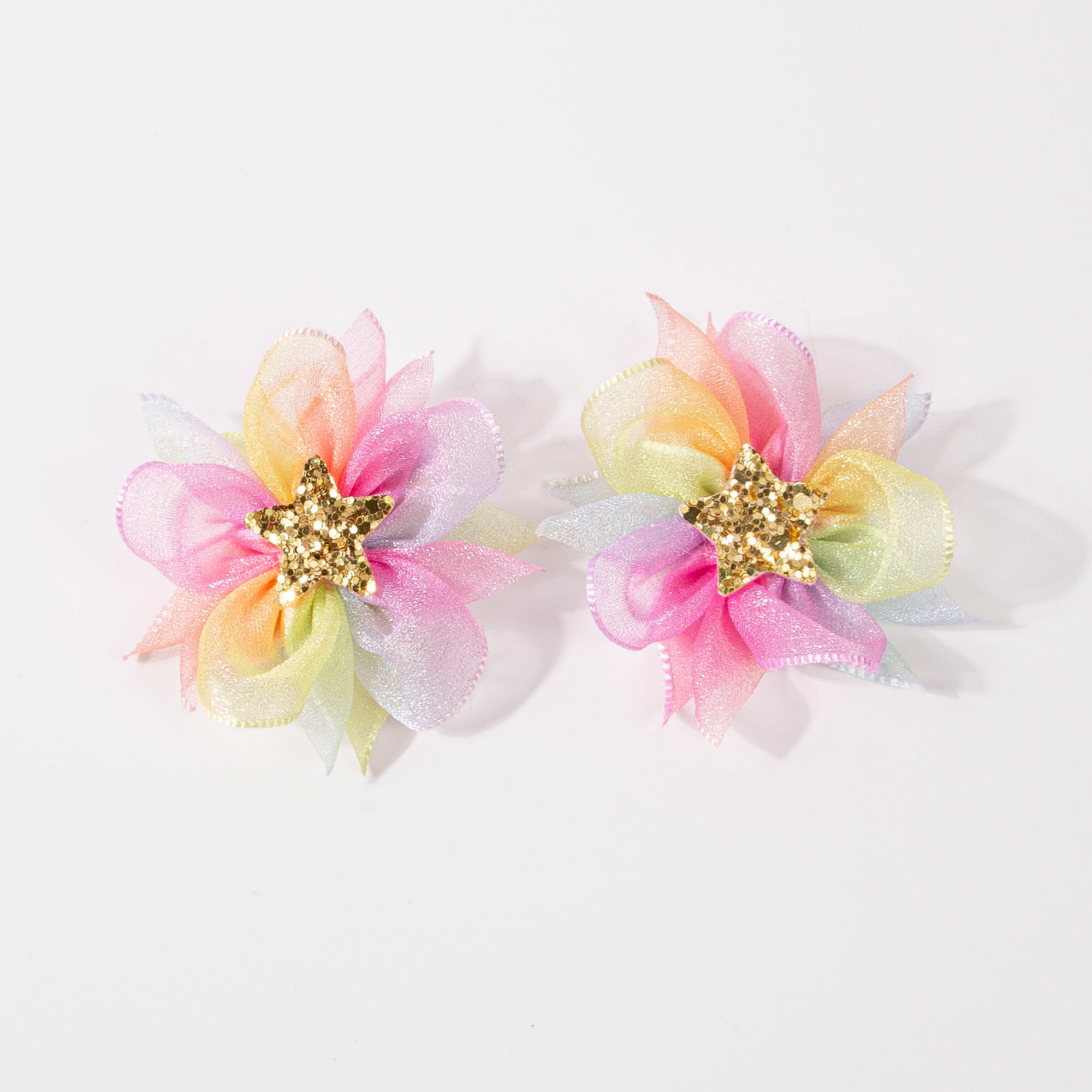 2/4 그라데이션 레인보우 시폰 헤어핀, 반짝이는 별  - Women'S Accessories Rainbow Shops 리뷰 및 가격