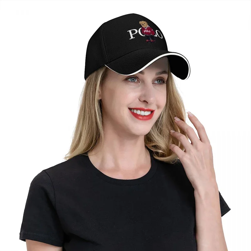새로운 BEAR 로고 블랙 야구 모자, 흰색 테두리,  - Women Accessories Logo Design 리뷰 및 가격