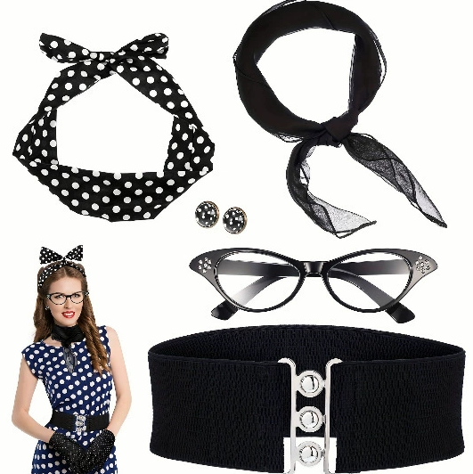 1950년대 여성용 의상 액세서리 귀걸이 스카프 고양이 - Women'S Accessories In The 1950S 리뷰 및 가격