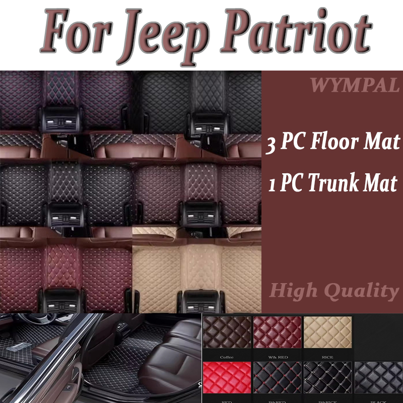 럭셔리 맞춤형 자동차 고급 가죽 바닥 매트 지프 패트리 - Women'S Jeep Accessories 리뷰 및 가격