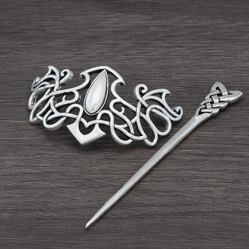 힙합 펑크 스타일 레트로 속이 빈 여성용 합금 머리핀  - Women'S Viking Accessories 리뷰 및 가격