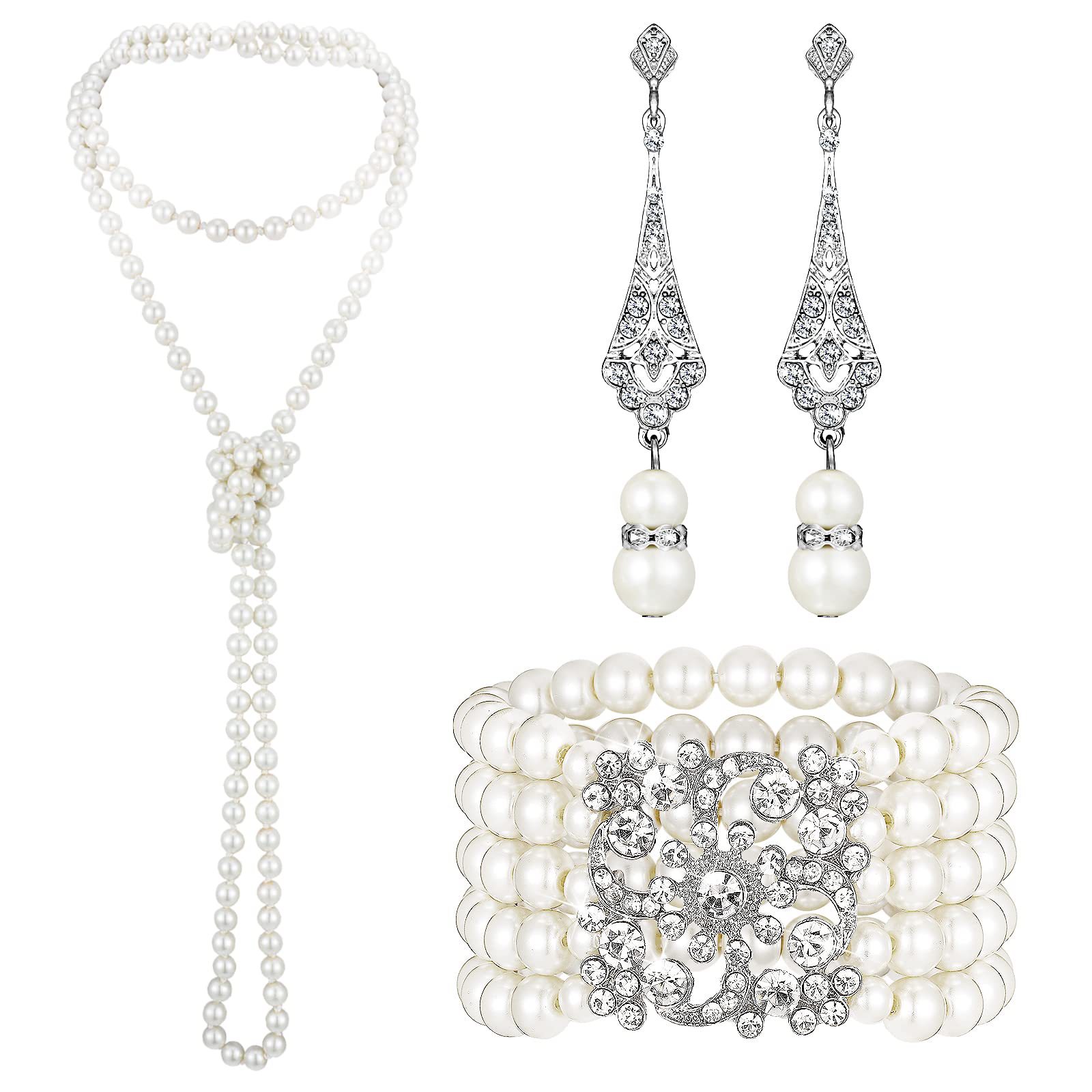 3-piece Set of Long Pearl Neck - Women'S Accessories In The 1950S 리뷰 및 가격