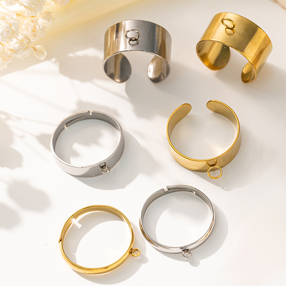 5 개/몫 스테인레스 스틸 골드 컬러 오픈 조절 반지  - Women'S Accessories Rings 리뷰 및 가격