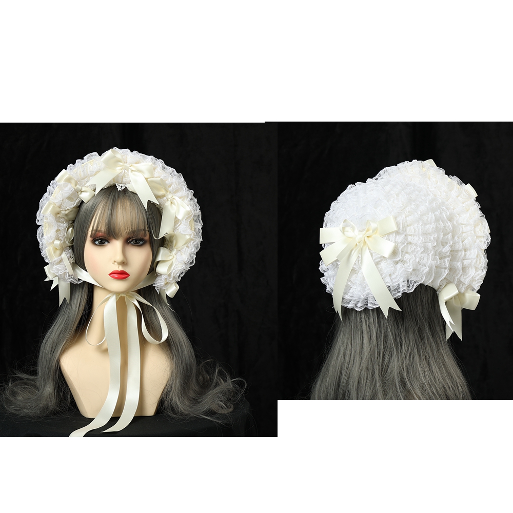 로리타 레이스 보닛 모자 여성 빅토리아풍 파티 밀짚모자 - Women'S Victorian Era Accessories 리뷰 및 가격