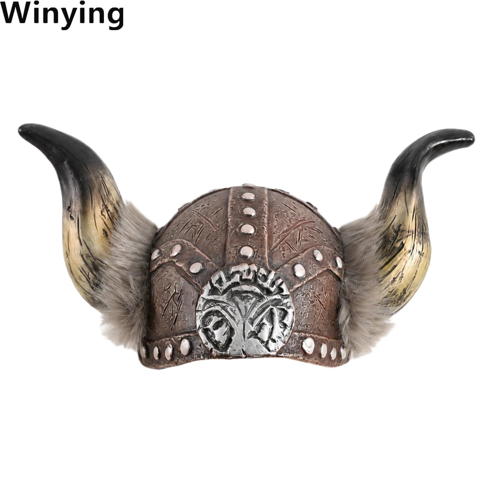 성인 남녀 공용 바이킹 전사 모자, 뿔 달린 인조 퍼  - Women'S Viking Accessories 리뷰 및 가격
